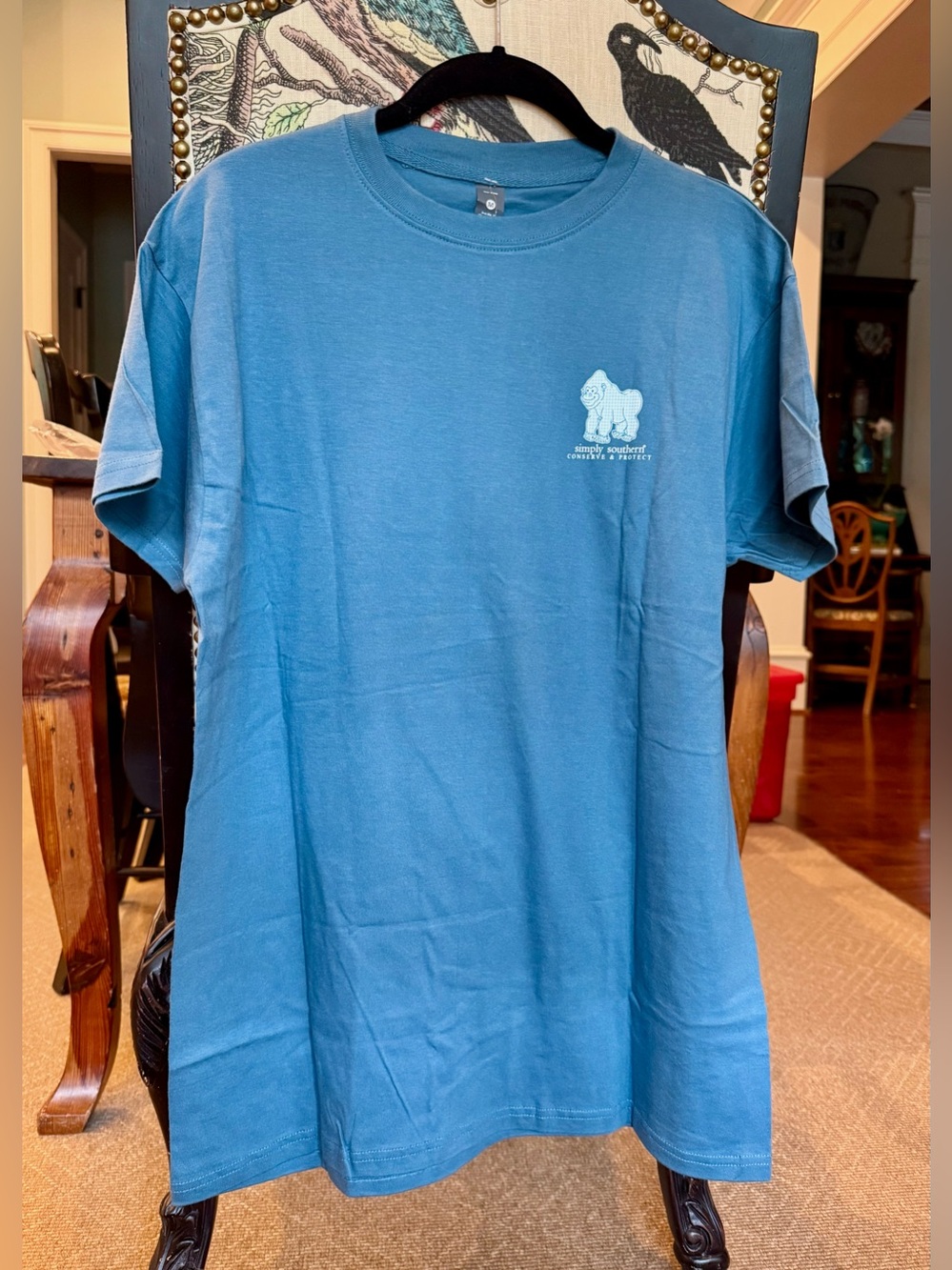 NWT SIMPLY SOUTHERN GORILLA TRACKER CHERRY T-SHIRT - Size Medium